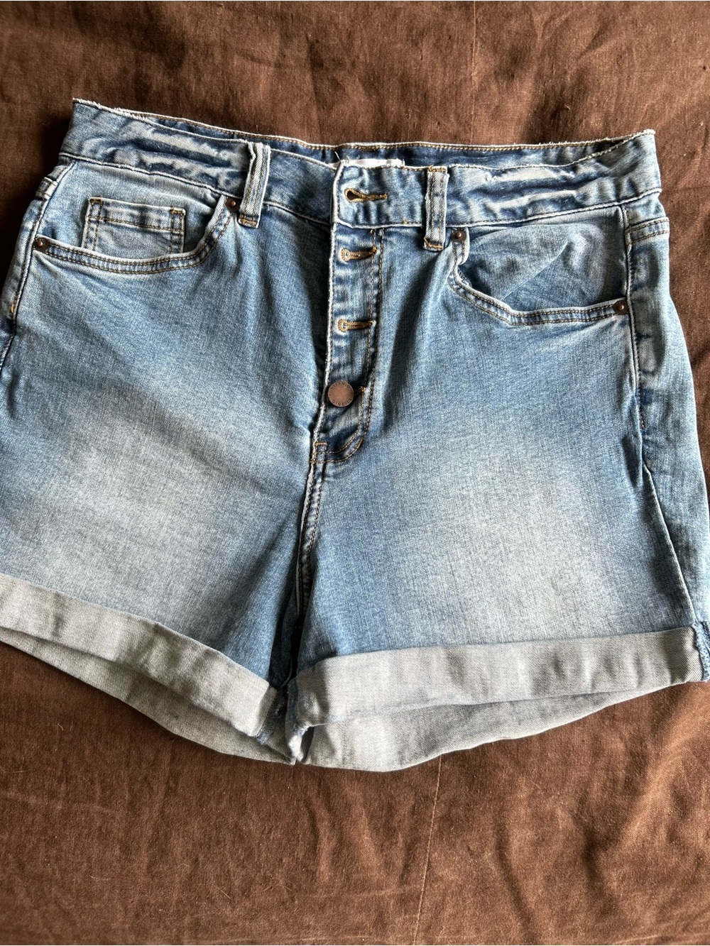 O'Neill High Rise Button Fly Denim Shorts | Size 30